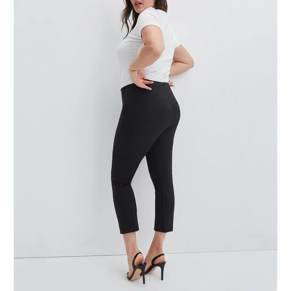 Veronica Beard Zip Back Scuba Pants Black Ankle Cropped Capsule Minimalist F11 - Picture 4 of 8